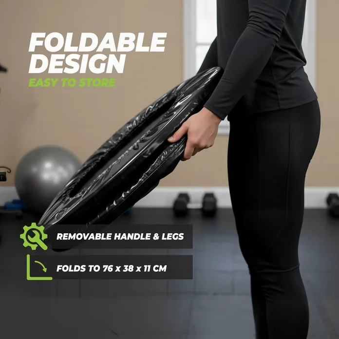 VirtuFit Foldbar Fitness Trampolin med Håndtag, billede 2