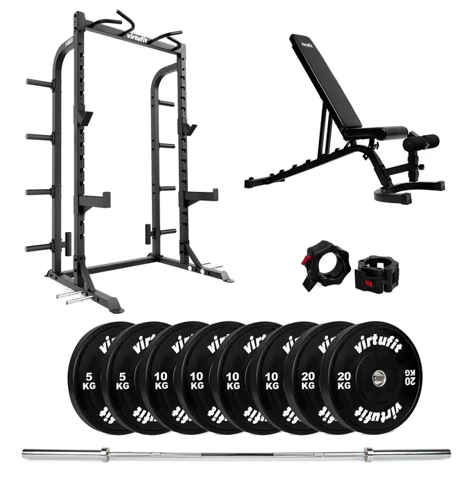 VirtuFit HR100 Half Rack med Bumper og bænk
